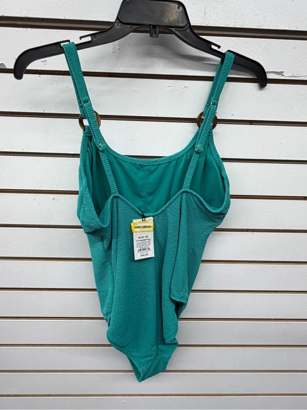 Shade & Shore Textured Teal One Piece Swimsuit NWT Medium